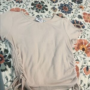 Princess Polly Cream Short Sleeve Top